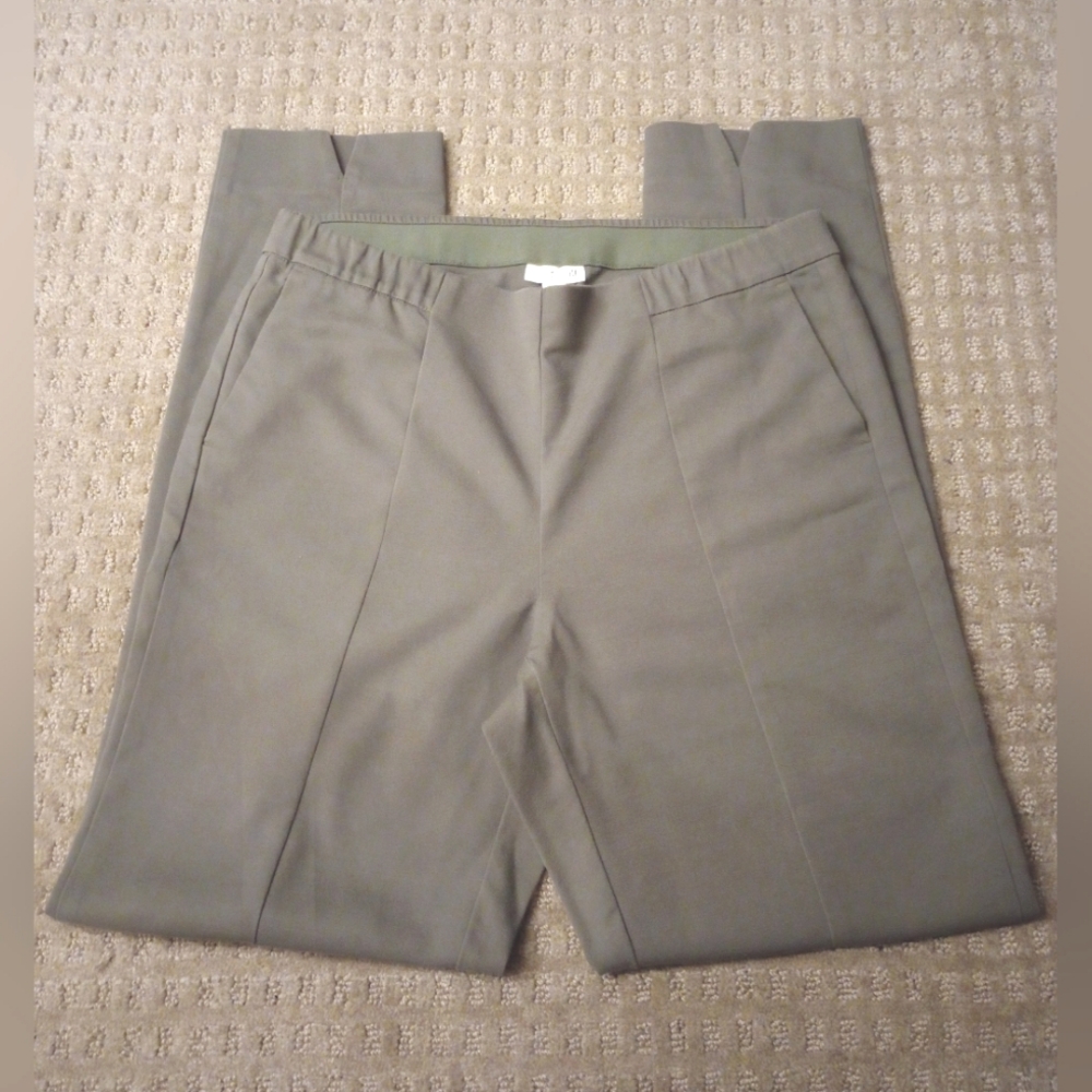J. Jill Essential Slim Ankle Olive Green Pants